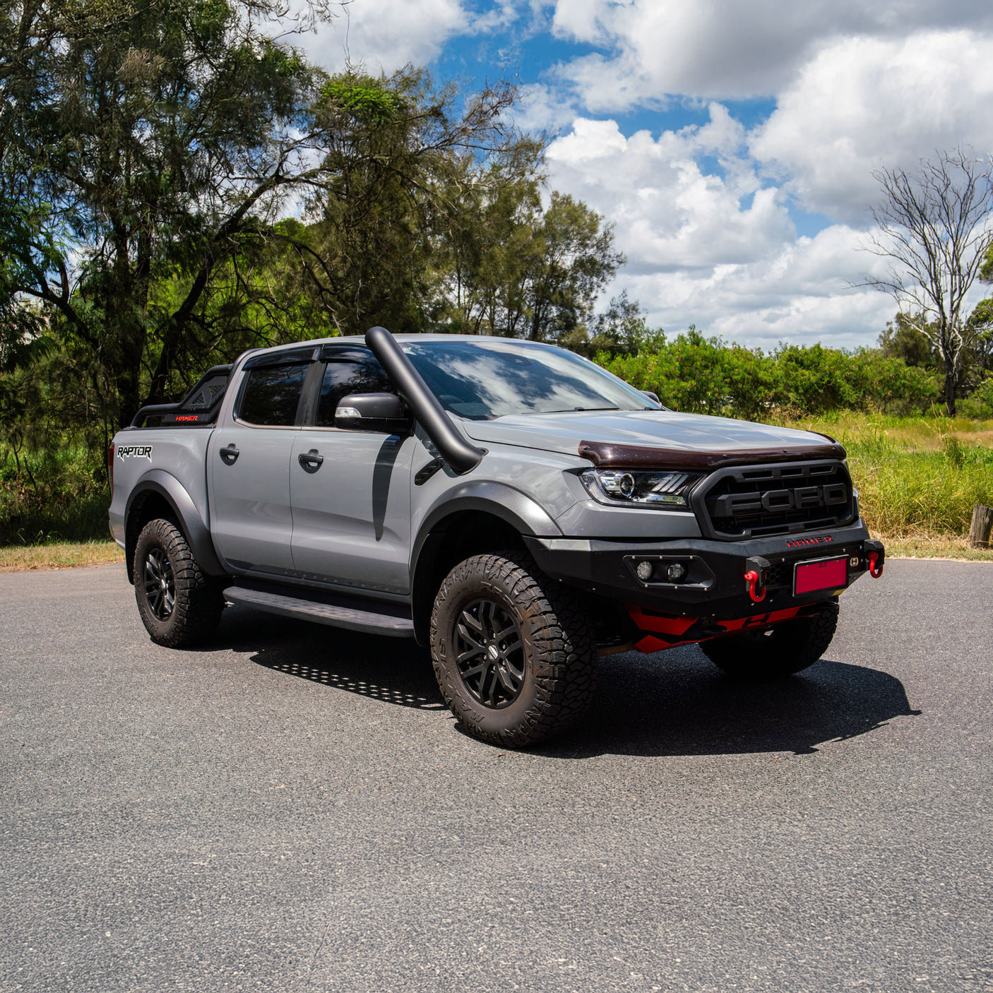 Ford Ranger Raptor 5" Short Entry Stainless Snorkel and Alloy Airbox Kit