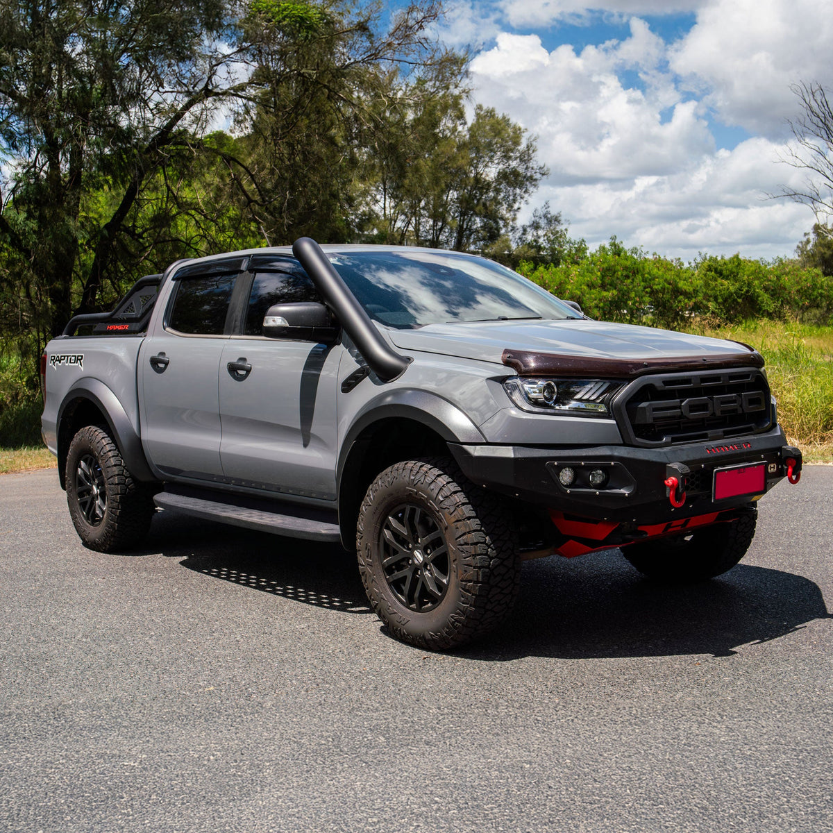 Ford Ranger Raptor 5" Short Entry Stainless Snorkel and Airbox Kit