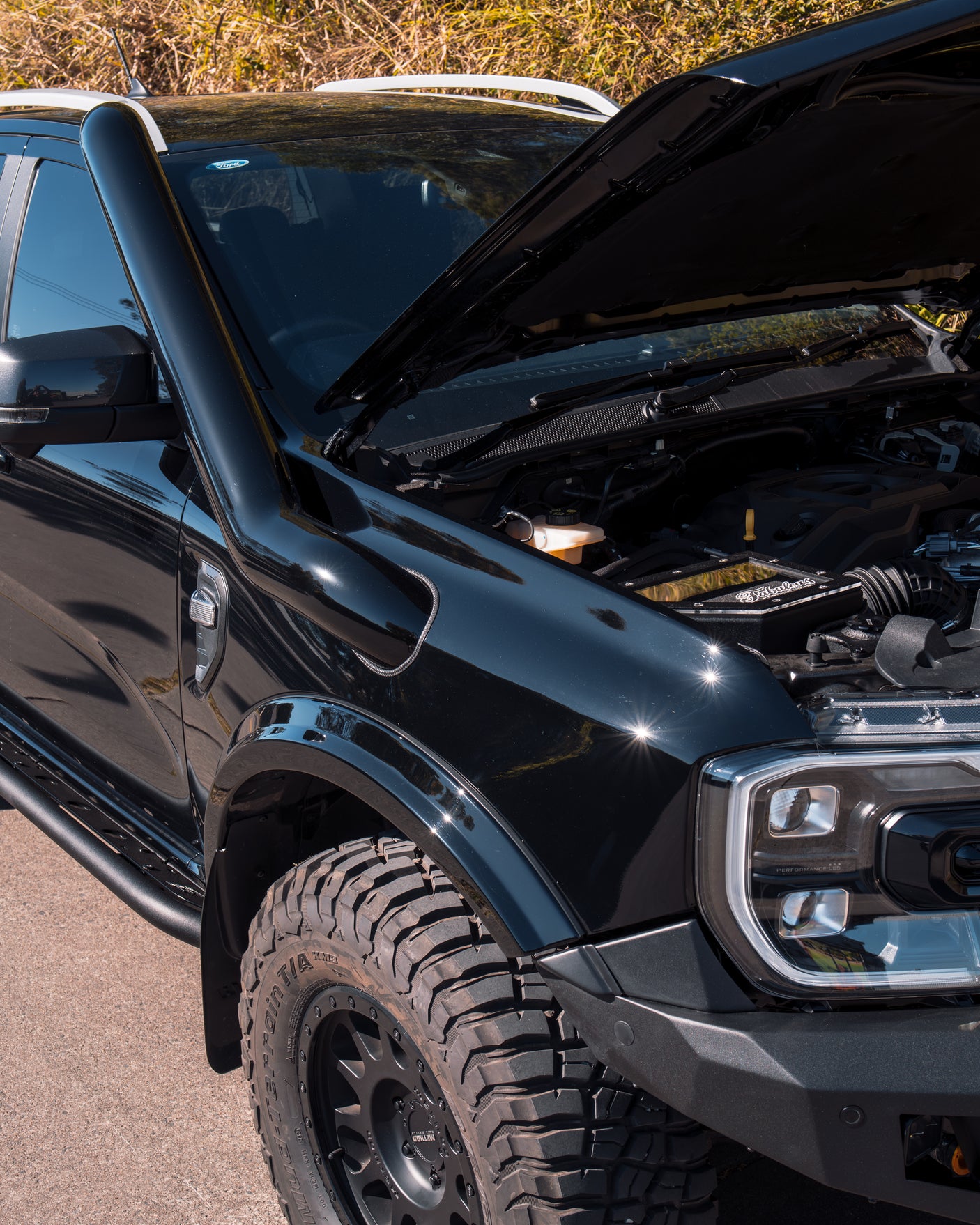 Ford Ranger Next Gen 5 Inch Stainless Snorkel Kit and Alloy Airbox Kit