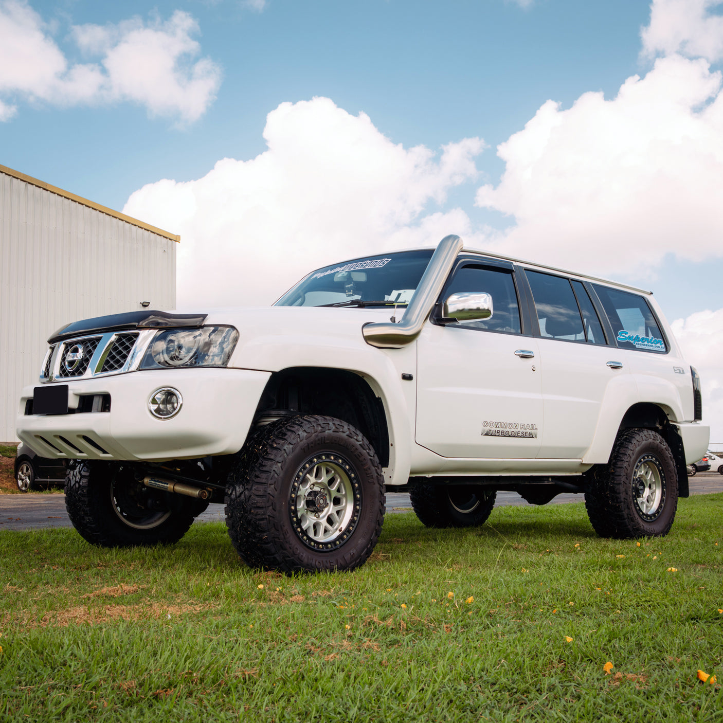 CONTACT TO ENQUIRE Nissan GU Series 4 Patrol 5" Mid Entry Stainless Snorkel