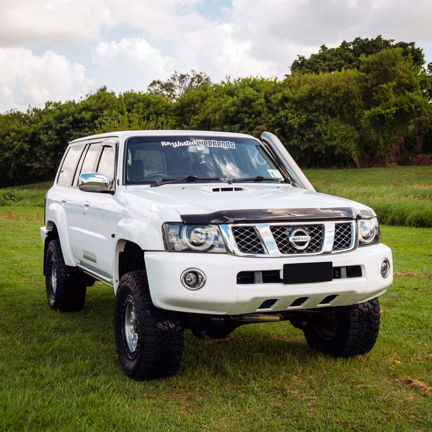 CONTACT TO ENQUIRE Nissan GU Series 4 Patrol 5" Mid Entry Stainless Snorkel