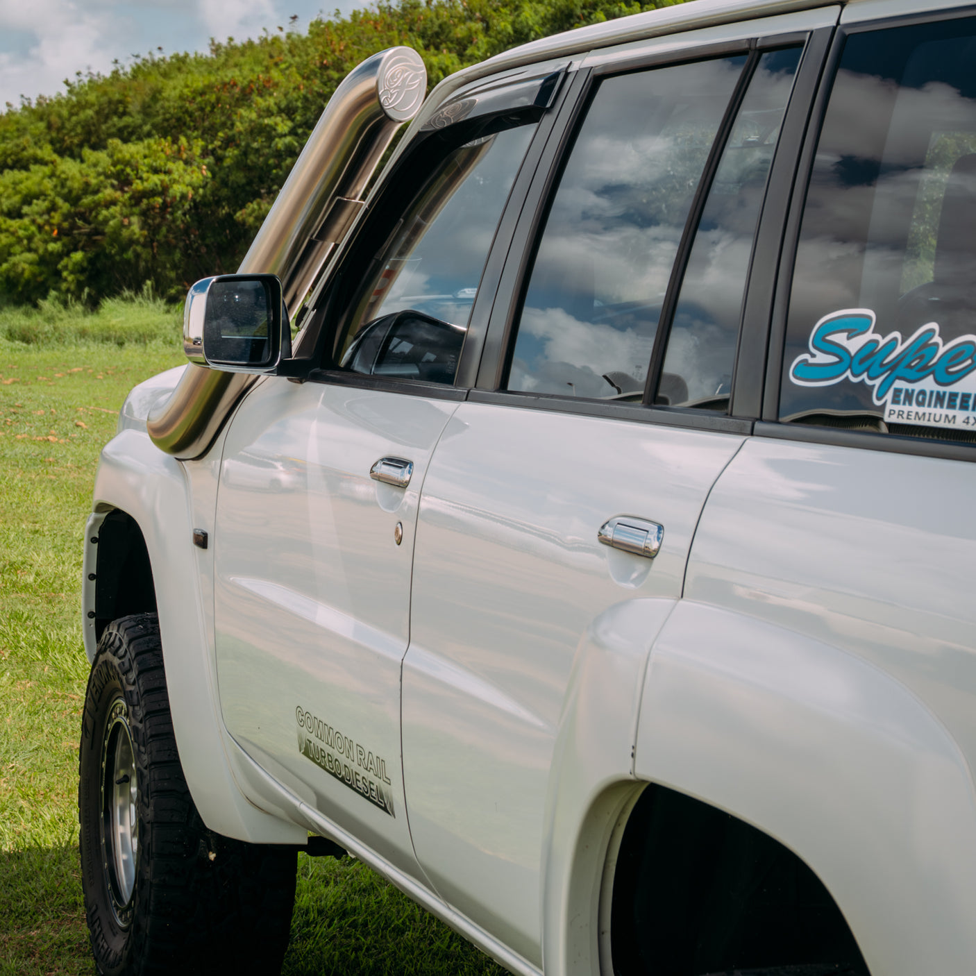 CONTACT TO ENQUIRE Nissan GU Series 4 Patrol 5" Mid Entry Stainless Snorkel