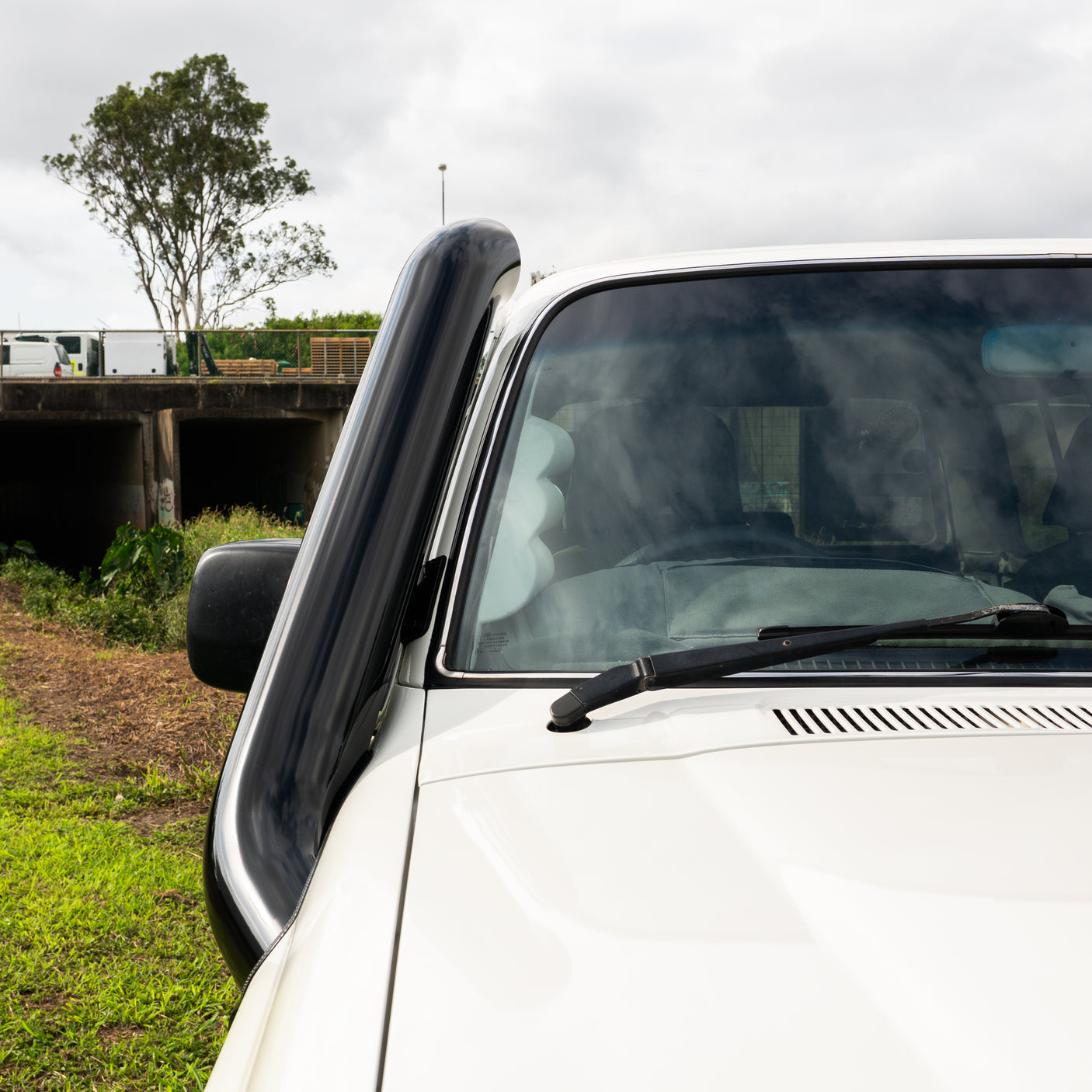 CONTACT TO ENQUIRE 5 Inch Short Entry Stainless Snorkel and HyperFab Alloy Airbox to suit Toyota Landcruiser 80 Series