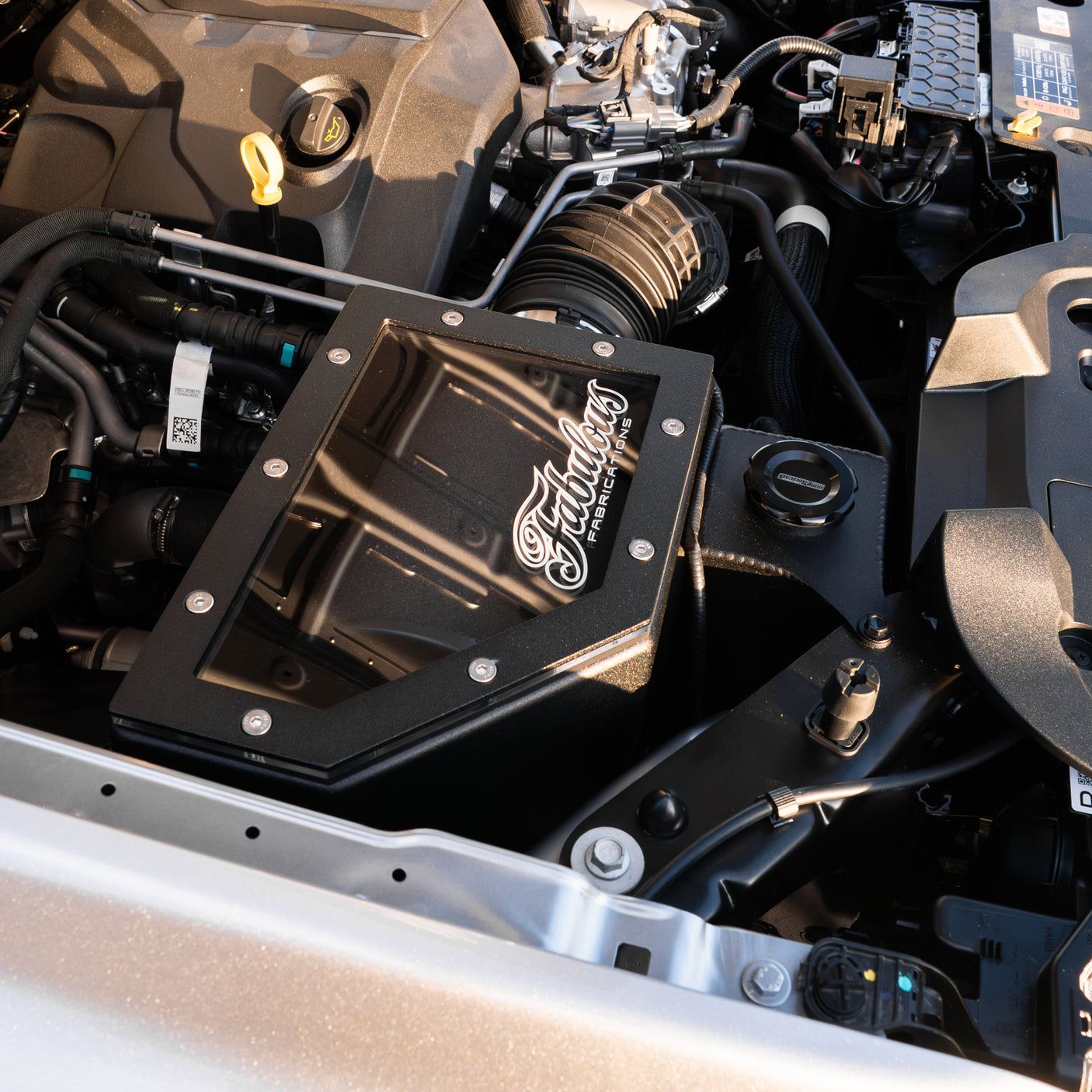 Ford Ranger Next Gen Super Duty V6 5 Inch Short Entry Stainless Snorkel Kit and Alloy Airbox Kit