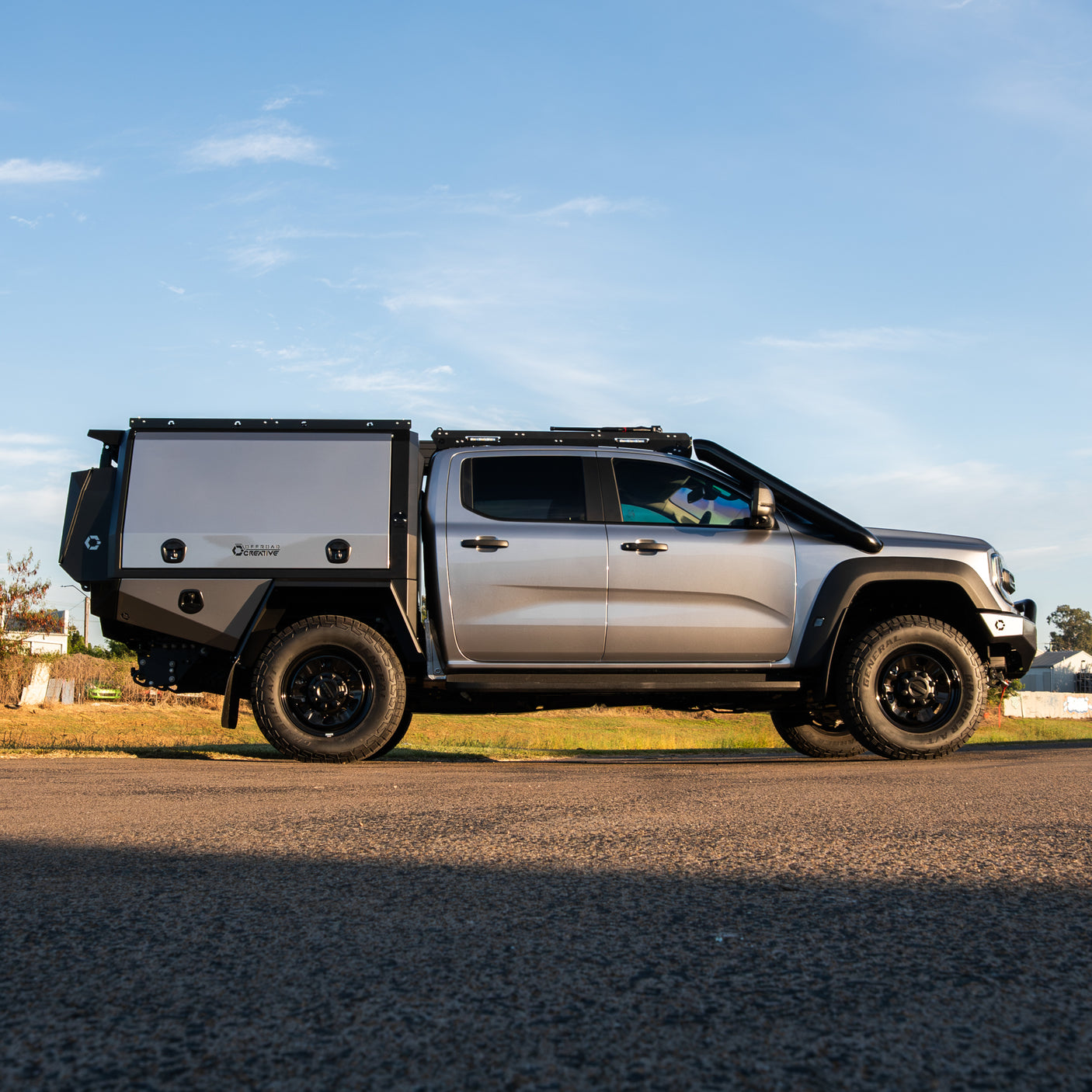 Ford Ranger Next Gen Super Duty 5 inch Short Entry Stainless Snorkel and Alloy Washer Bottle Kit
