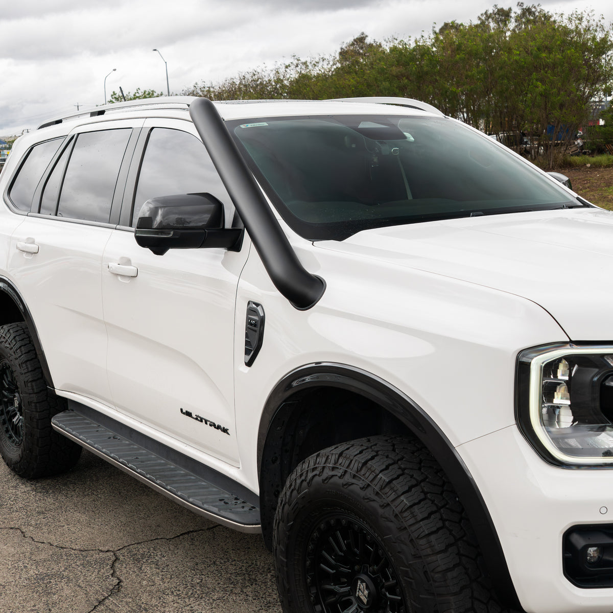 Ford Everest Next Gen 4 Inch Stainless Snorkel and Alloy Washer Bottle Kit (Short & Mid Entry Available) (Silencer Included)