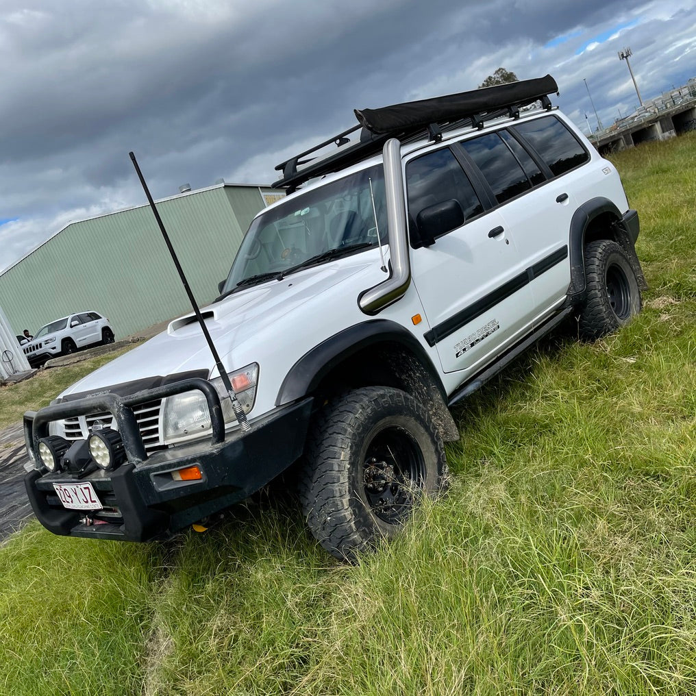 CONTACT TO ENQUIRE Nissan GU Series 1-3 Patrol 4" Mid Entry Stainless Snorkel