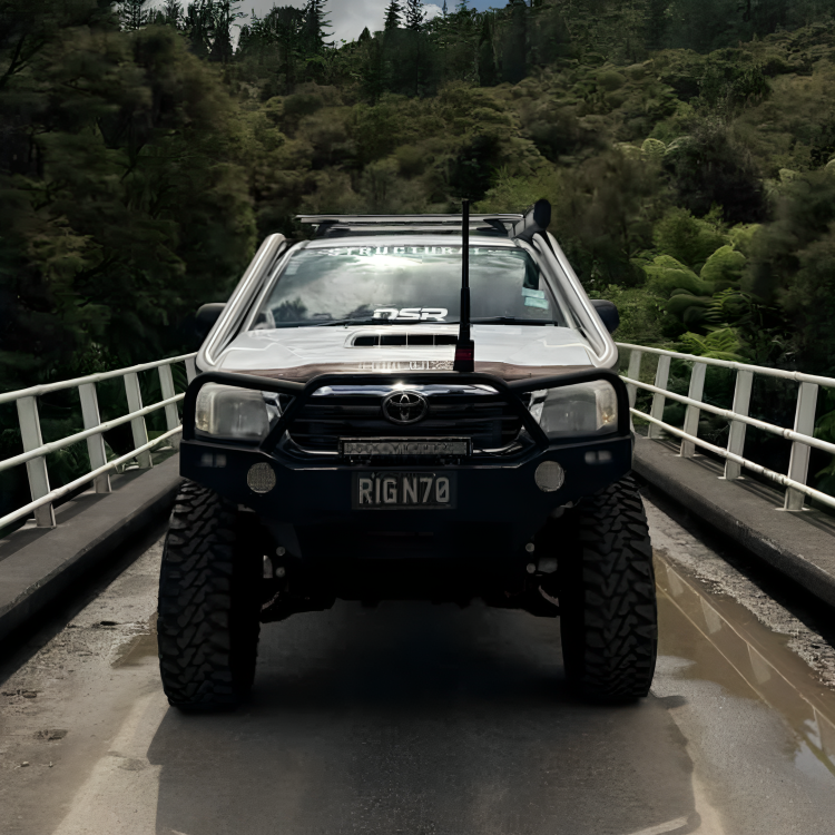 Dual 4 inch Stainless Snorkel to suit Toyota Hilux N70 (Short Entry Only)