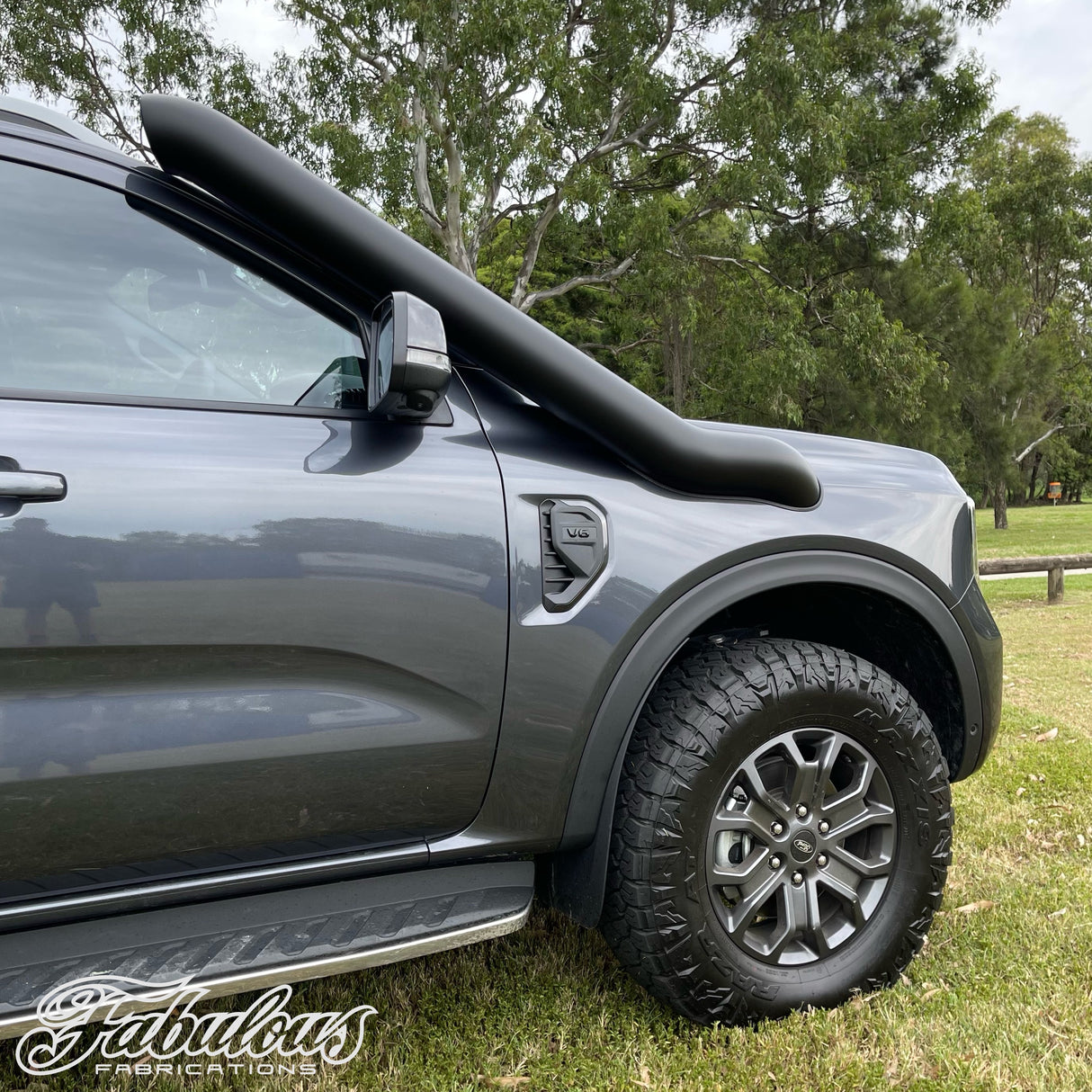 Ford Ranger Next Gen 5 inch Stainless Snorkel and Alloy Washer Bottle Kit