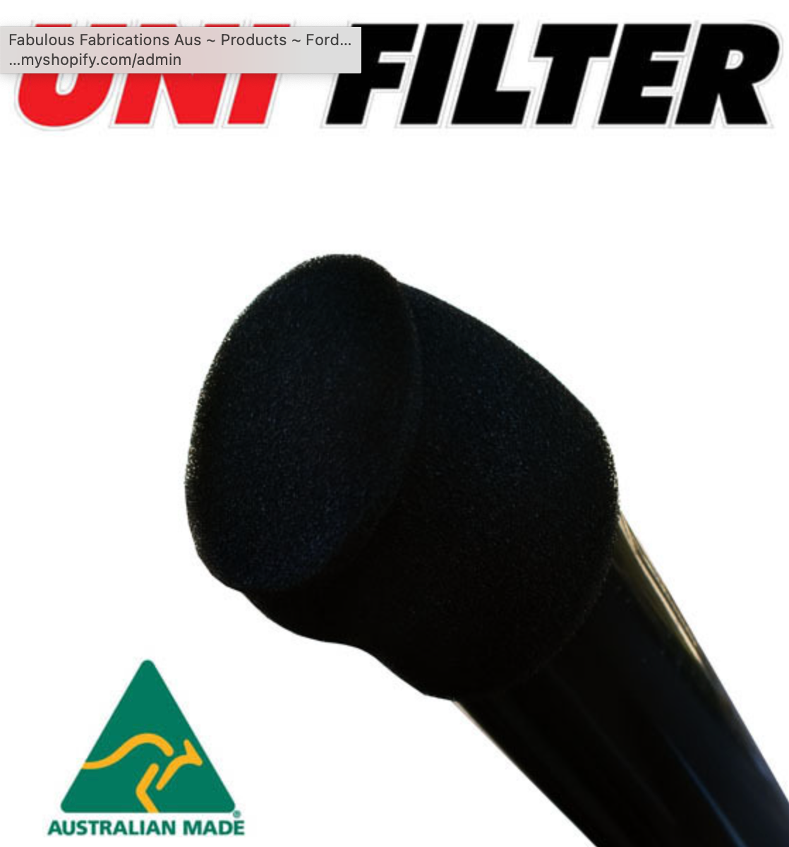 Unifilter Pre 4x4 Cleaner to suit 4" Snorkel