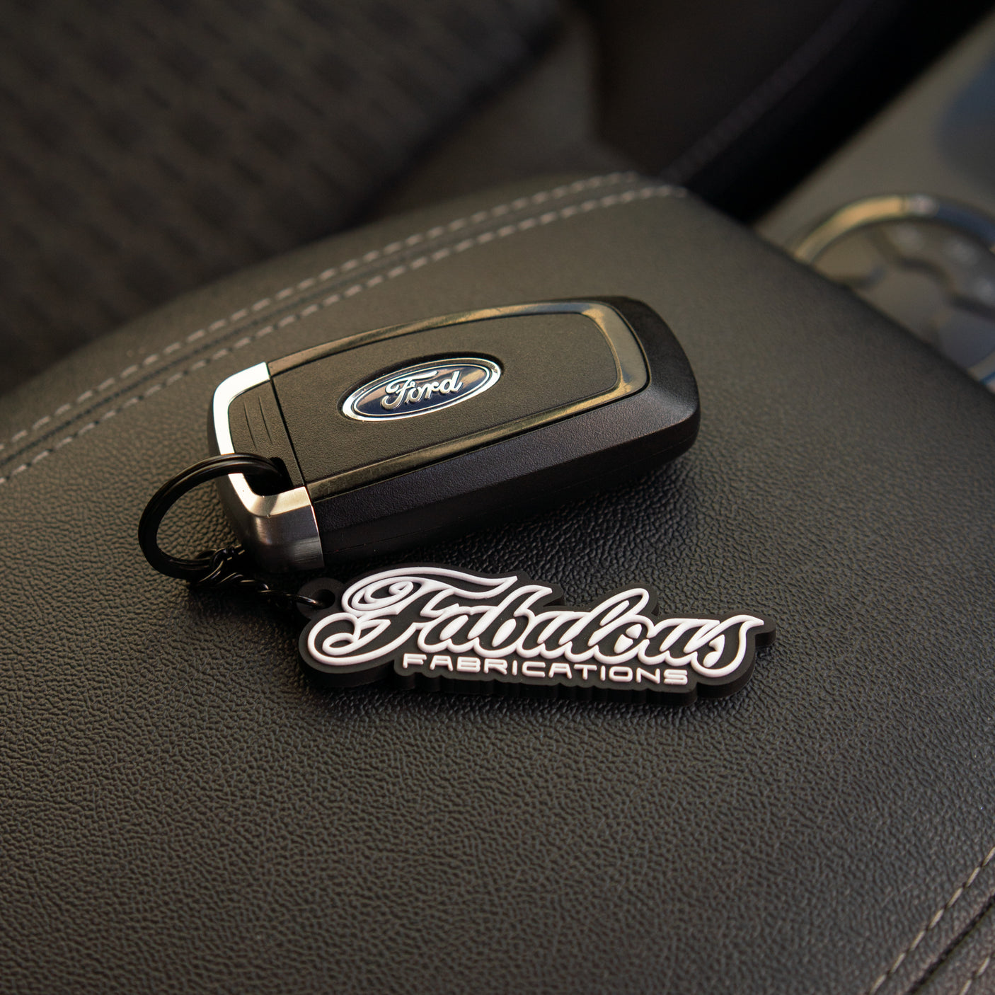 Fabulous Fabrications Logo Key Chain