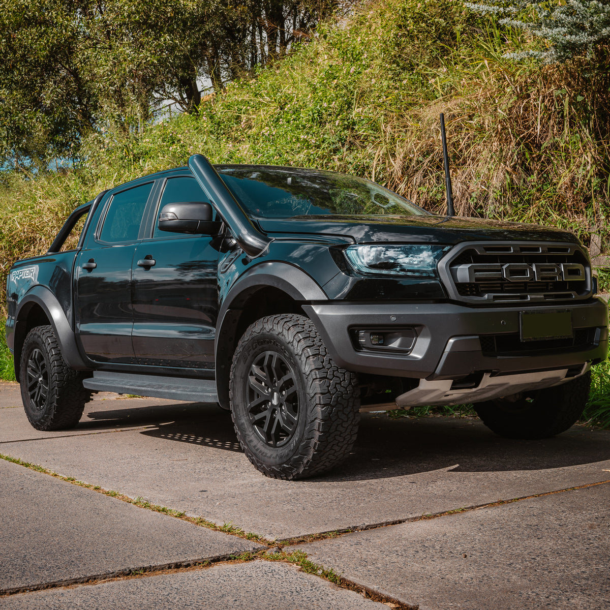 Ford Ranger Raptor 5" Short Entry Stainless Snorkel and Airbox Kit