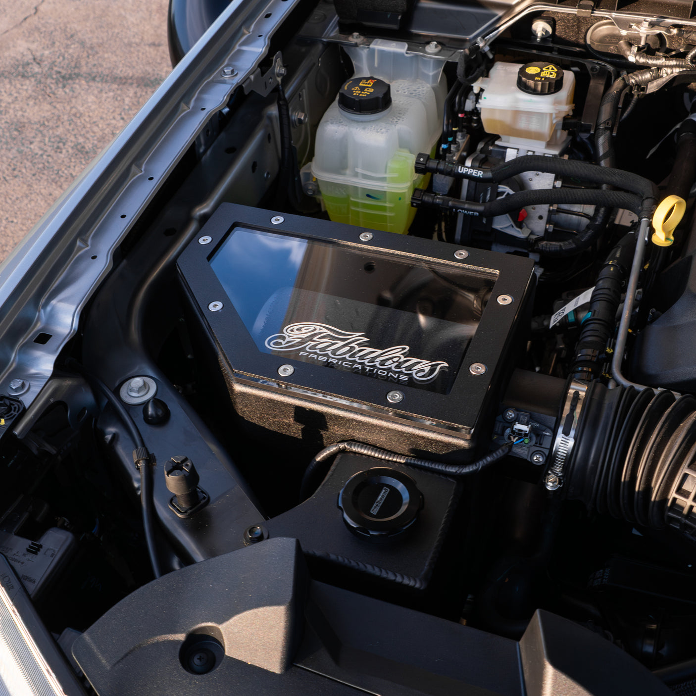Ford Ranger Next Gen Super Duty V6 5 Inch Short Entry Stainless Snorkel Kit and Alloy Airbox Kit