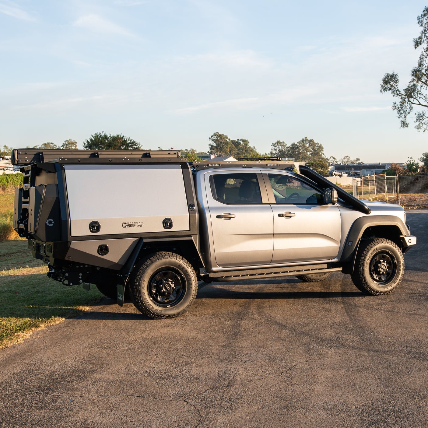 Ford Ranger Next Gen Super Duty 5 inch Short Entry Stainless Snorkel and Alloy Washer Bottle Kit