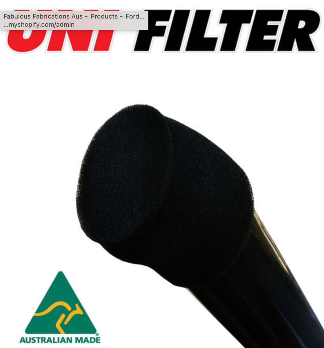 Unifilter Pre 4x4 Cleaner to suit 5" Snorkel